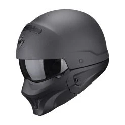 Best Pirce ⭐ Removable Chin Scorpion Exo Combat Evo Graphite Helmet Dark Grey ✨