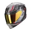 Promo ???? Fiber Scorpion Exo 1400 Air Attune Helmet Grey Red ????