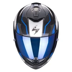 Best Sale ???? Fiber Scorpion Exo 1400 Air Fortuna Helmet White Blue ✨ -Scorpion Shop scorpion exo1400air fortuna blubianco 2