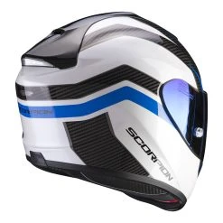 Best Sale ???? Fiber Scorpion Exo 1400 Air Fortuna Helmet White Blue ✨ -Scorpion Shop scorpion exo1400air fortuna blubianco 3