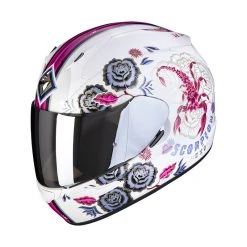 Deals ???? Plastic Scorpion Exo 390 Chica 2 Helmet White Pink ✨