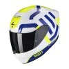 Cheap ???? Plastic Scorpion Exo 391 Arok Helmet White Blue Yellow ???? -Scorpion Shop scorpion exo391 arok biancogiallo