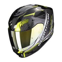Outlet ???? Plastic Scorpion Exo 391 Haut Helmet Black Silver Yellow ????