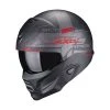 Discount ???? Removable Chin Scorpion Exo Combat 2 Xenon Helmet Black Matt Red ????