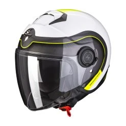 Budget ???? Plastic Scorpion Exo City Roll Helmet White Yellow Fluo ⭐