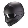 Cheap ???? Removable Chin Scorpion Exo Combat Evo Solid Helmet Black Matt ⌛