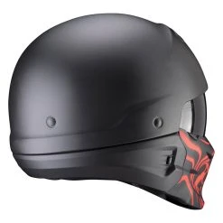 Wholesale ???? Removable Chin Scorpion Exo Combat Evo Samurai Helmet Black Red ???? -Scorpion Shop scorpion exocombatevo samurai rosso 3