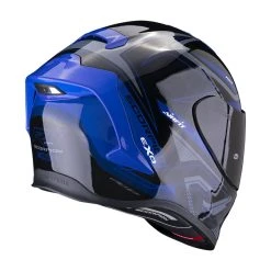 New ???? Fiber Scorpion Exo R1 Evo Air Gaz Black Matt Blue ???? -Scorpion Shop scorpion exor1 gaz blu 3