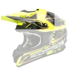 New ❤️ Visors Scorpion Vx-15 Evo Air Peak Magma Black-neon Yellow ????